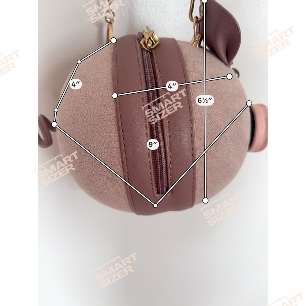 Pink Mauve PU Suede Pig Shoulder Wrist Hand Bag Cosmetic Handbag Purse - Picture 7 of 7